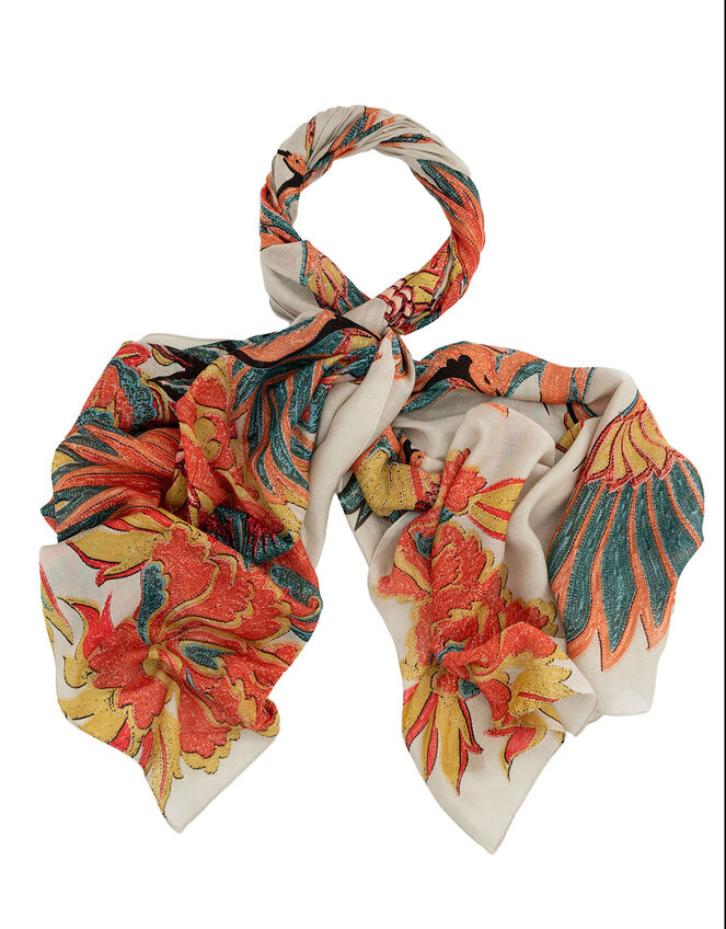 One Hundred Stars Crane Print Lightweight Scarf, , large