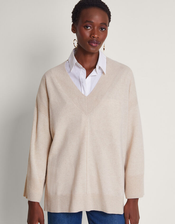 Coni Cashmere Jumper, Natural (NATURAL), large