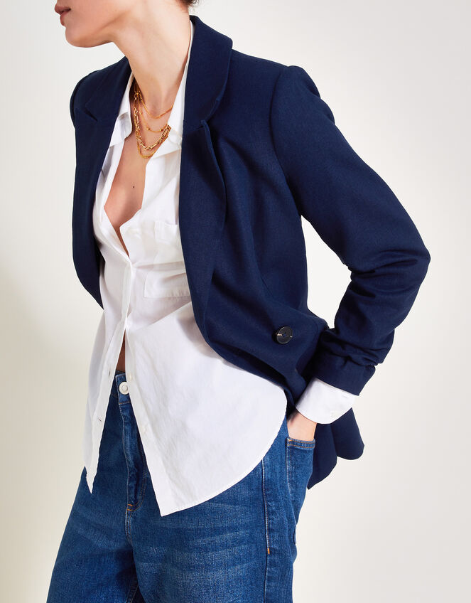 Mabel Double-Breasted Jacket, Blue (NAVY), large