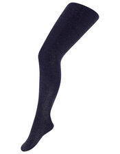 Sparkly Nylon Tights, Blue (NAVY), large