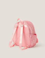 Shiny Heart Quilted Backpack, , large