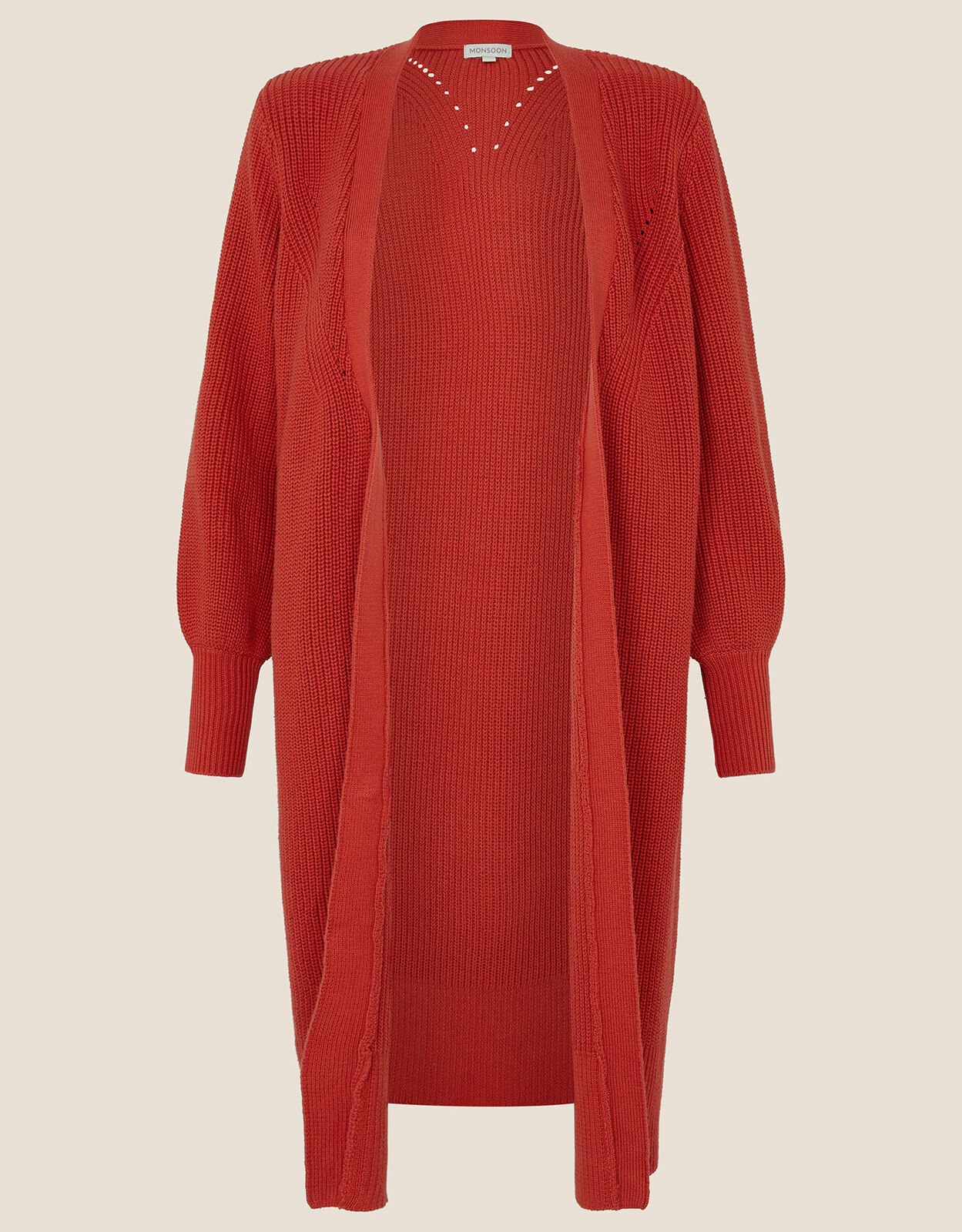 Long cardigan orange online