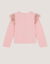 Sequin Reindeer Christmas Top, Pink (PINK), large