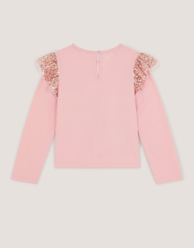 Sequin Reindeer Christmas Top, Pink (PINK), large