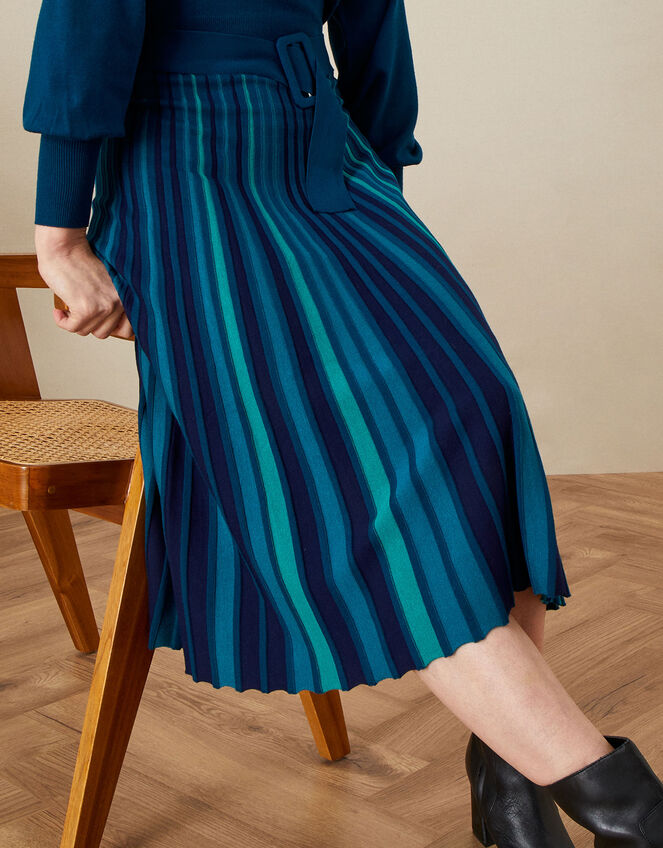 Colour Block Pleated Skirt Dress, Teal (TEAL), large