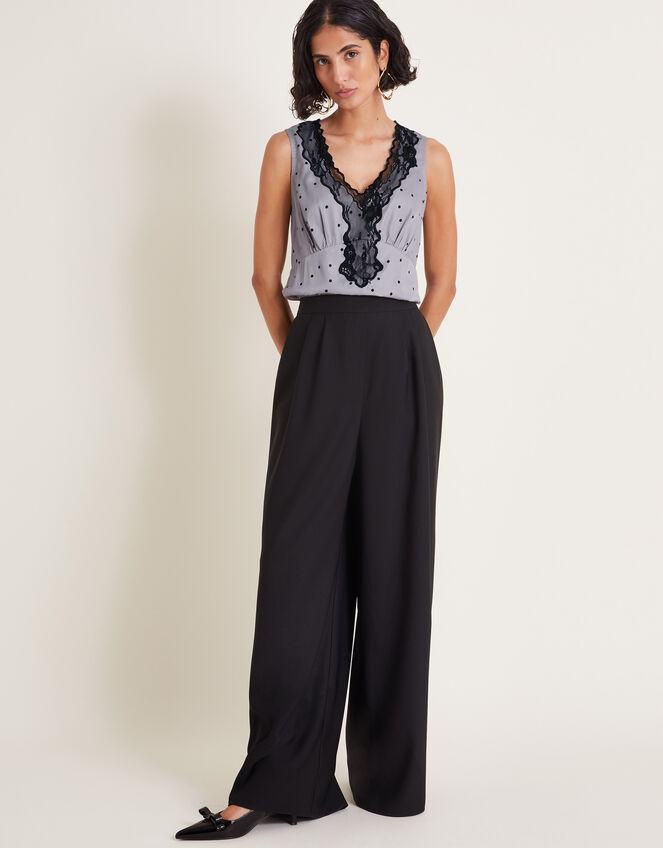 Clea Lacy Spot Cami Top, Silver (SILVER), large