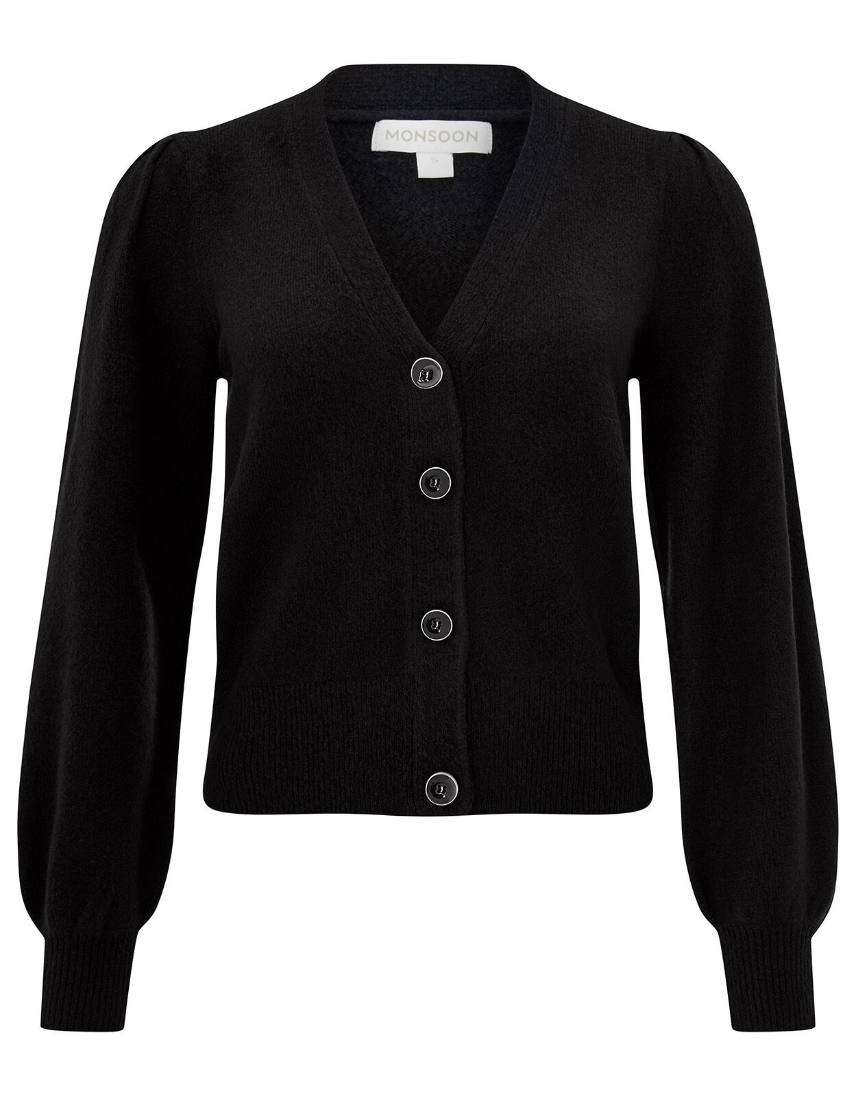 Blouson sleeve cardigan top