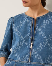 Hailsey Floral Denim Midi Dress, Blue (DENIM BLUE), large