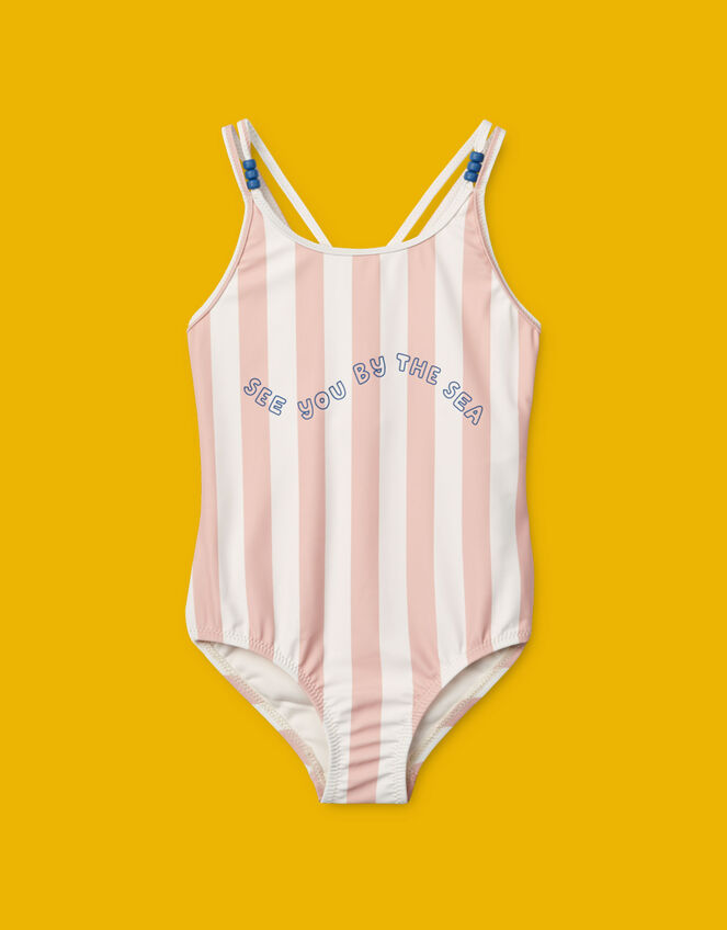 Liewood Suna Stripe Swimsuit, Pink (ROSE), large