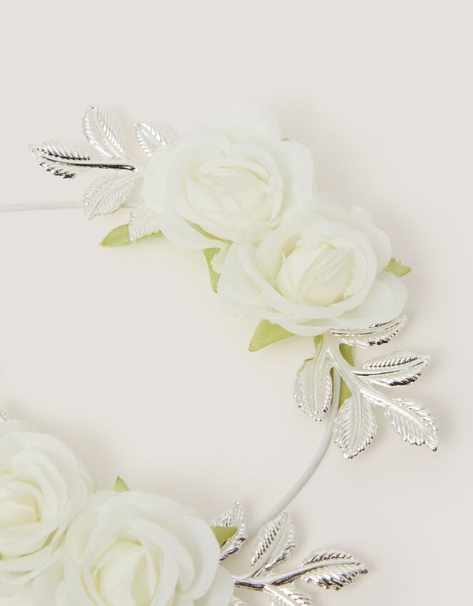 Bridesmaid Flower Garland Hair Clip, , large