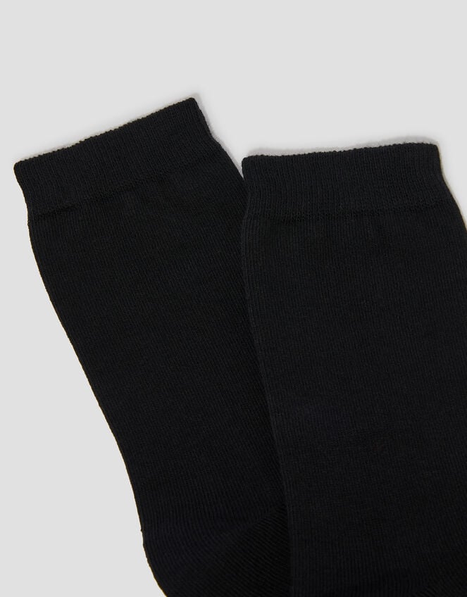 Plain Socks, Black (BLACK), large