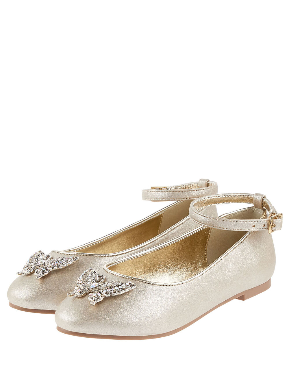 Children Children's Shoes & Sandals | Butterfly Ballerina Flats Gold - TK30171