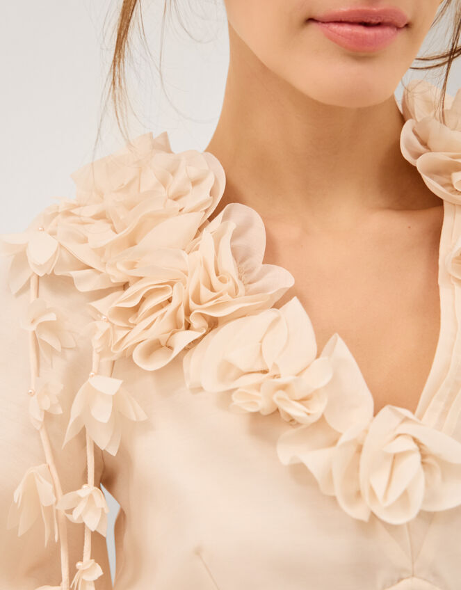Clarissa Floral Appliqué Top Ivory