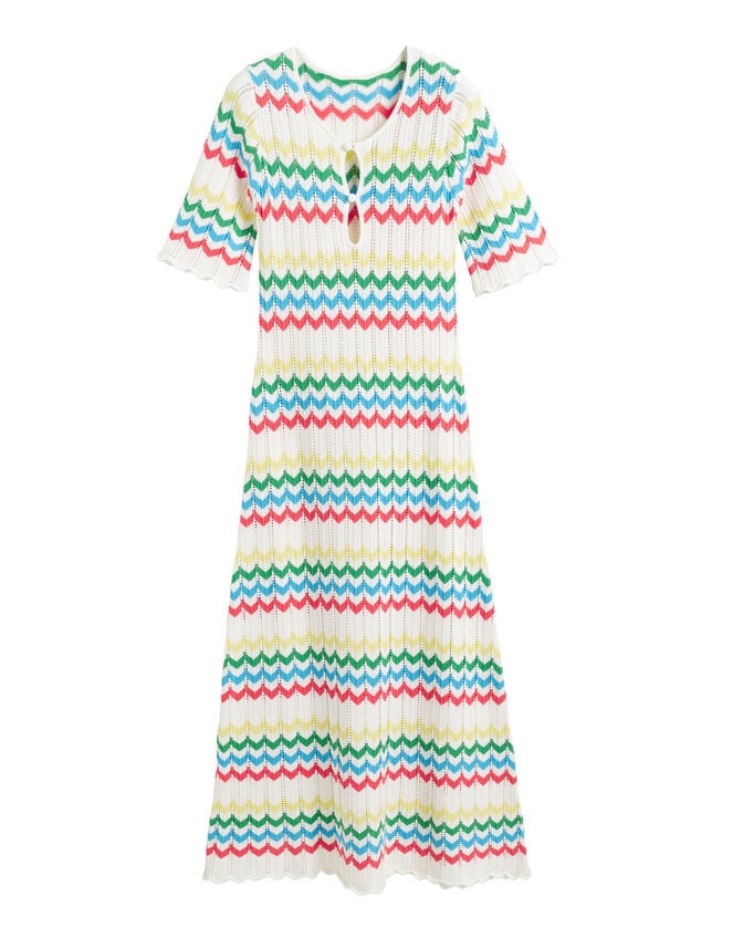 Chinti & Parker Chevron Stitch Maxi Dress, Multi (MULTI), large