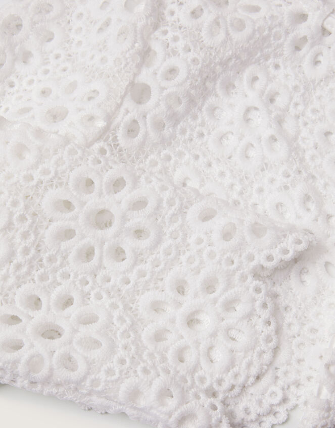 Baby Carmela Crochet Cardigan, Ivory (IVORY), large