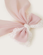 Lola Lacey Bridesmaid Bow Hair Clip, , large