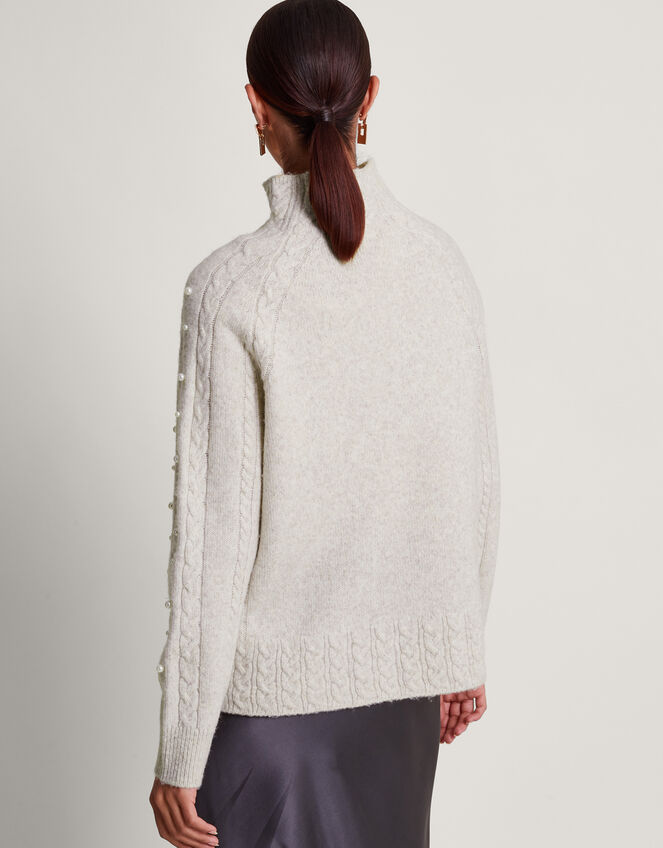 Pearl Cable Jumper, Ivory (IVORY), large