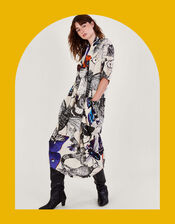 One Hundred Stars Butterfly Print Dress, Multi (MULTI), large
