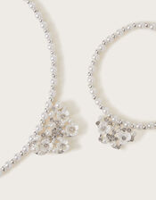 Butterfly Pearl Beaded Necklace and Bracelet Set, , large