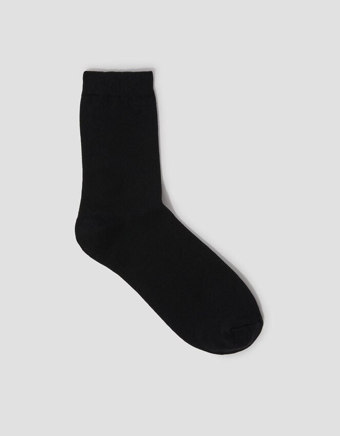 Plain Socks, Black (BLACK), large