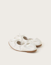 Foldable Ballet Flats, Ivory (IVORY), large