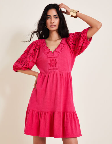 Skye Schiffli Dress, Pink (PINK), large