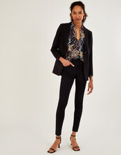 Becca Ponte Blazer with LENZING™ ECOVERO™, Black (BLACK), large