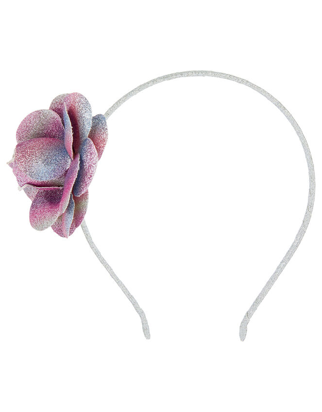 Treasured Flower Glitter Headband, , large