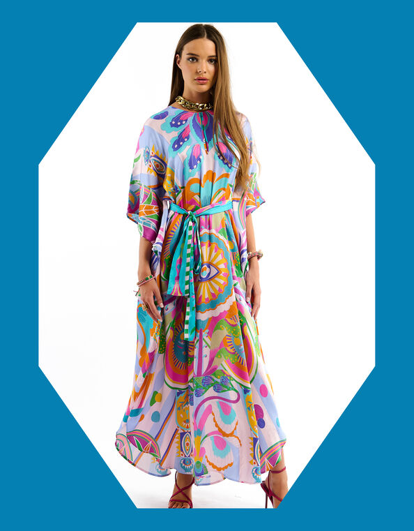 Wild Jeanna Print Maxi Kaftan Dress, , large