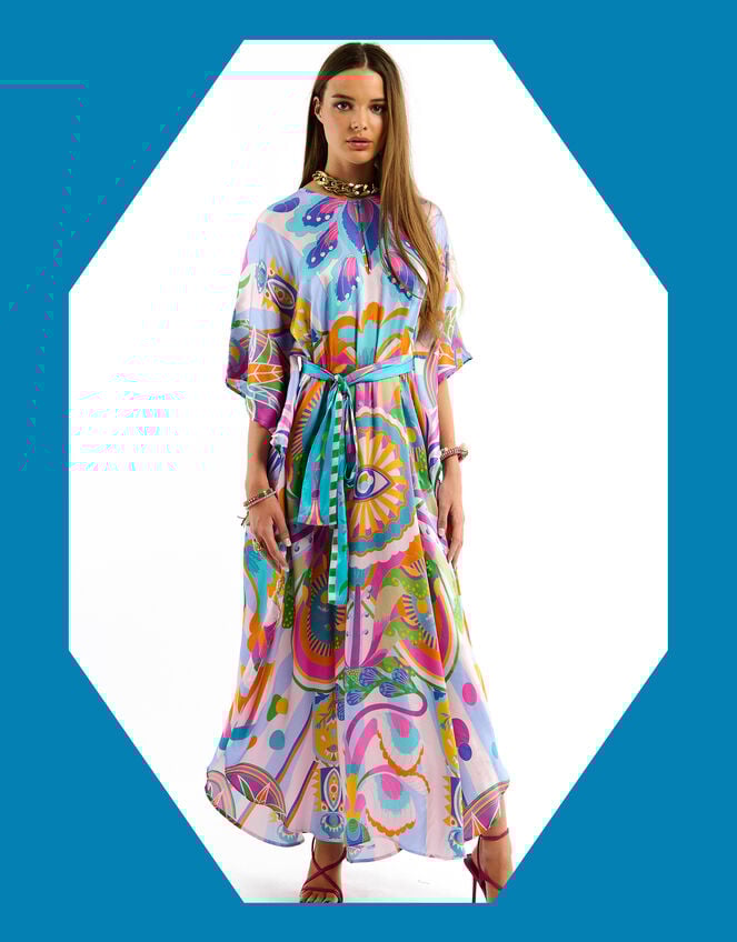 Wild Jeanna Print Maxi Kaftan Dress, , large