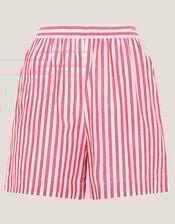Liv High-Waisted Stripe Shorts, Red (RED), large
