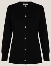 Coleen Plain Cardigan, Black (BLACK), large