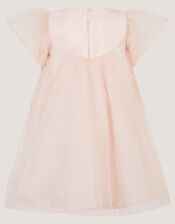 Baby Winnie Satin Bow Party Dress, Pink (PINK), large