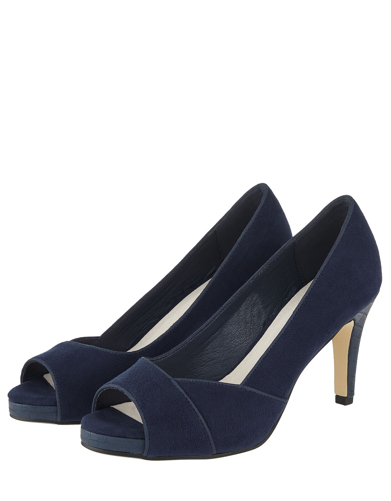 Navy closed store toe shoes