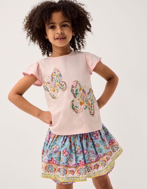 Adara Floral Print Skort, Blue (BLUE), large