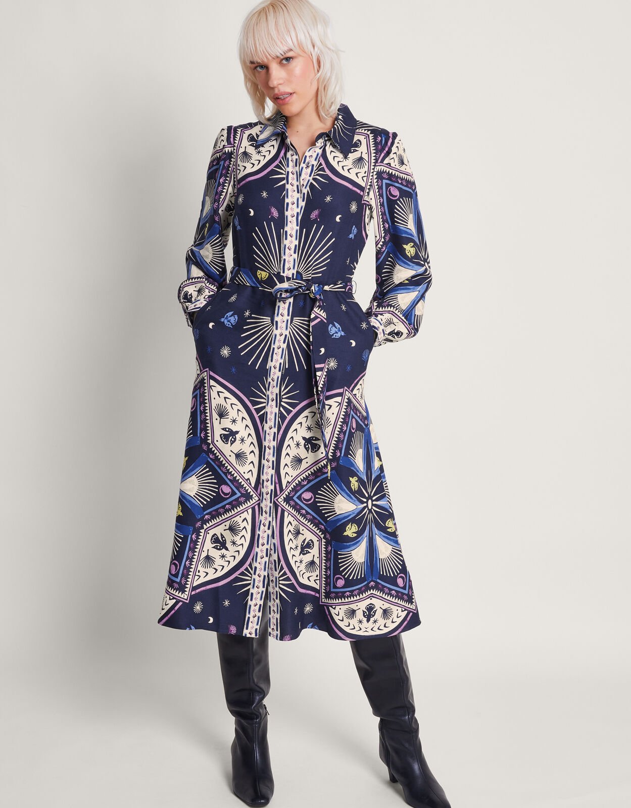 Elsie Shirt Dress Blue