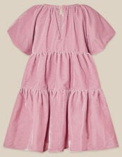Baby Leila Corsage Velvet Party Dress, Pink (PINK), large