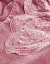 Velvet Butterfly Collar Dress, Pink (DUSKY PINK), large