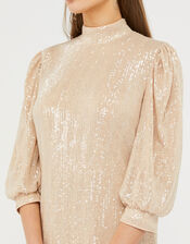 Adara Sequin Short Dress, Pink (BLUSH), large