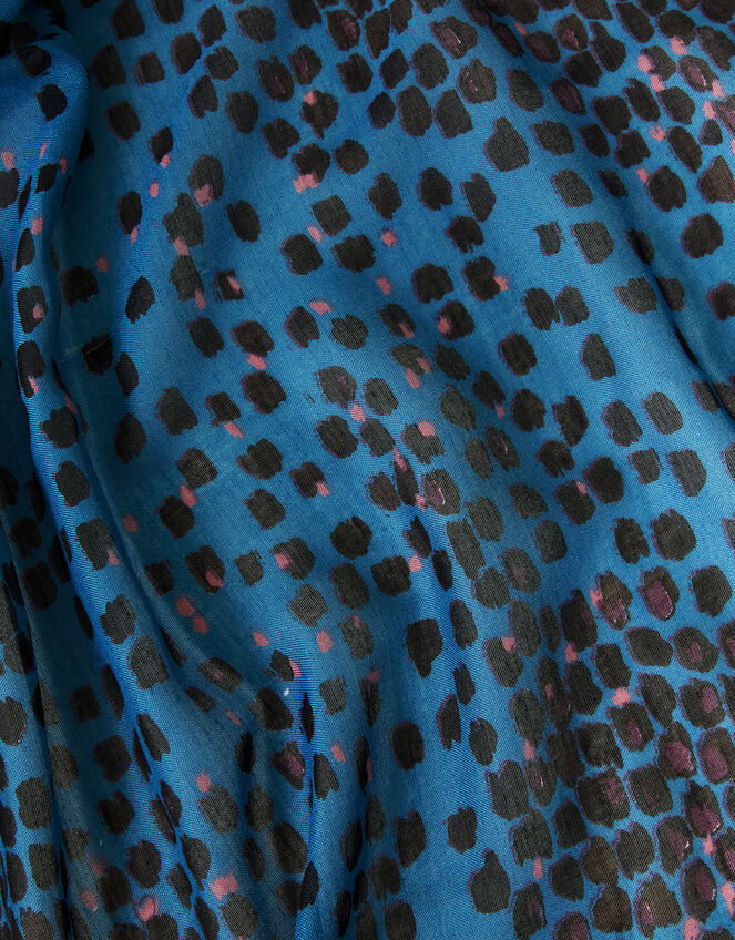 Animal Print Lightweight Scarf, Teal (TEAL), large