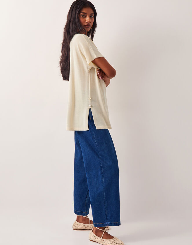 Cloe Knitted Collar Top Yellow