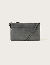 Metallic Leather Mini Cross-Body Bag, , large