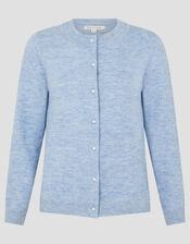 Lenny Pearl Button Cardigan, Blue (LIGHT BLUE), large