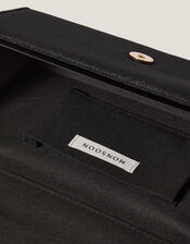 Mia Pleat Velvet Clutch Bag, , large