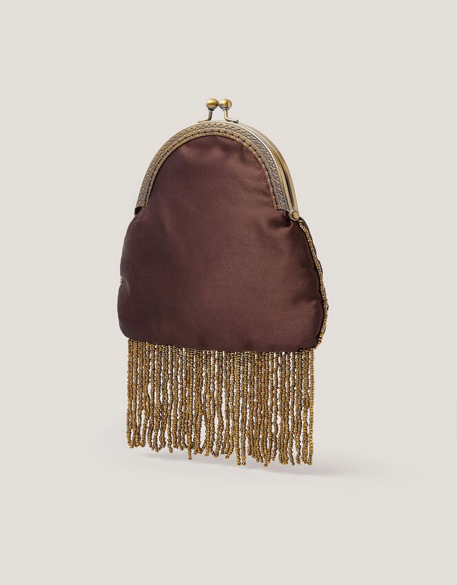 Adela Gemstone Embellished Tassel Purse, , large