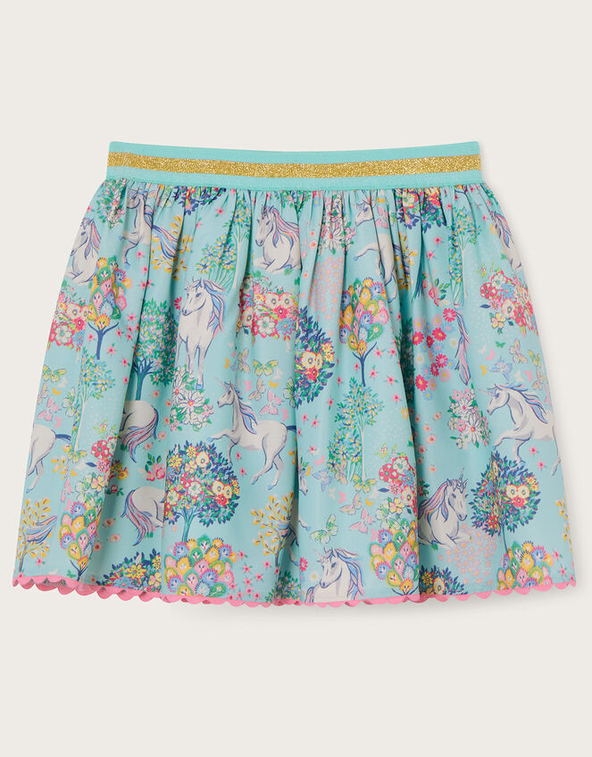Unicorn Print Skirt , Blue (BLUE), large