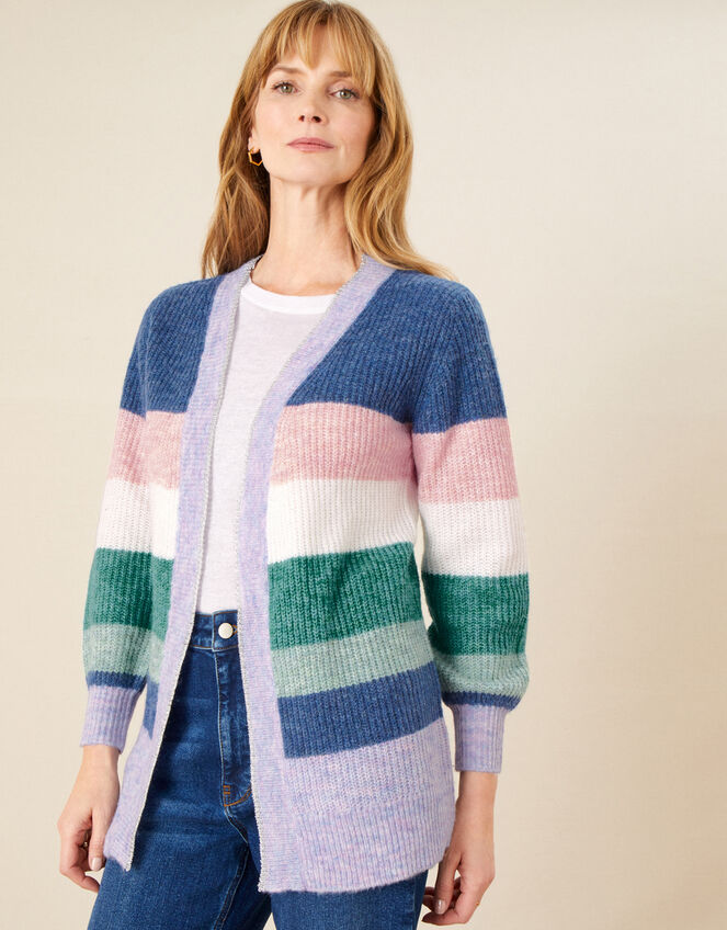 Stripe Cardigan, Green (GREEN), large
