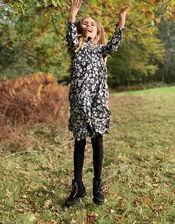 EDEN MINI ME FLORAL DRESS IN LENZING™ ECOVERO™, Black (BLACK), large