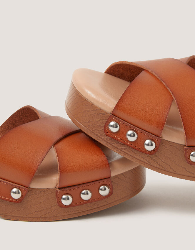 Celia Clog Sandals, Tan (TAN), large