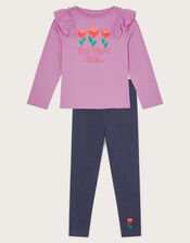 You Grow Girl Top and Leggings Set, Purple (LILAC), large